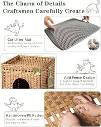 cat litter enclosure furniture natural finish for indoor cats