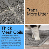 Gray litter mat for home cat space