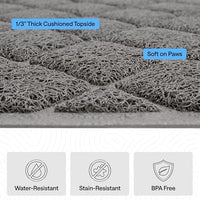 Cat mat placed near litter box area