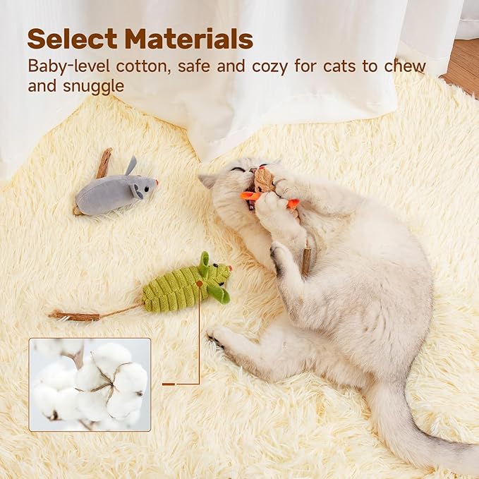 Front view of an interactive cat play toy