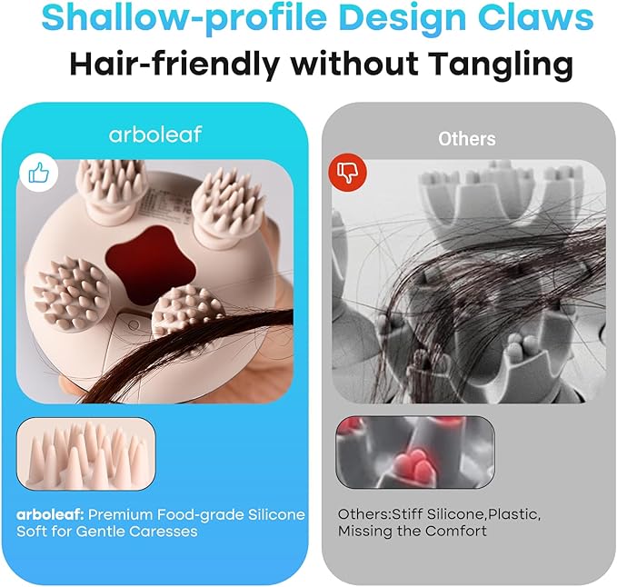 cat scratcher style scalp massager for gentle and soothing head massage