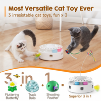 Indoor interactive cat toy promoting exercise and mental activity for kittens and cats