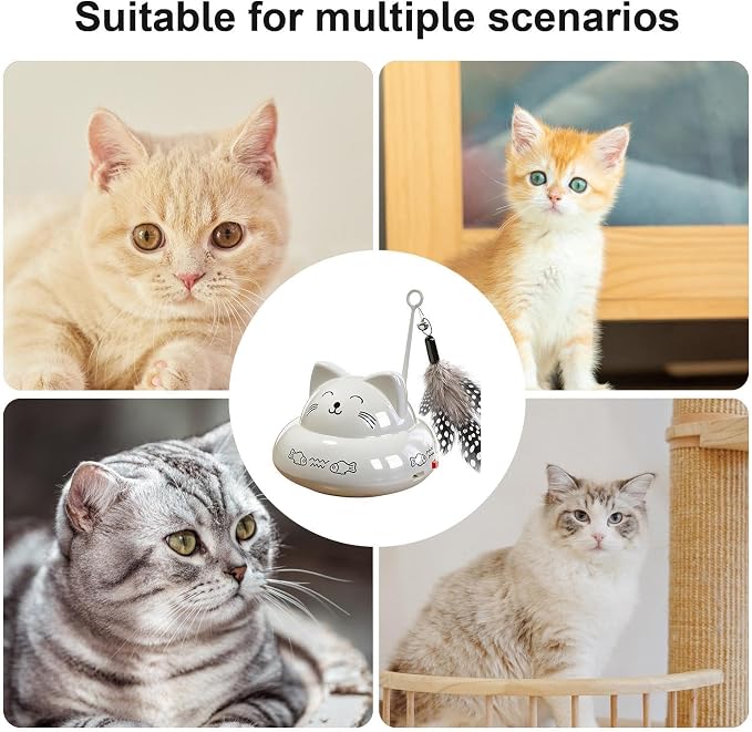Cat Toy with Bell and Feather Attachment for Playtime