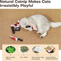Cat Toys 4 Pack Knife Shaped Plush Toys