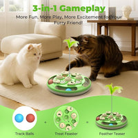 Cat Treat Feeder Toy with Interactive Feeding Activity