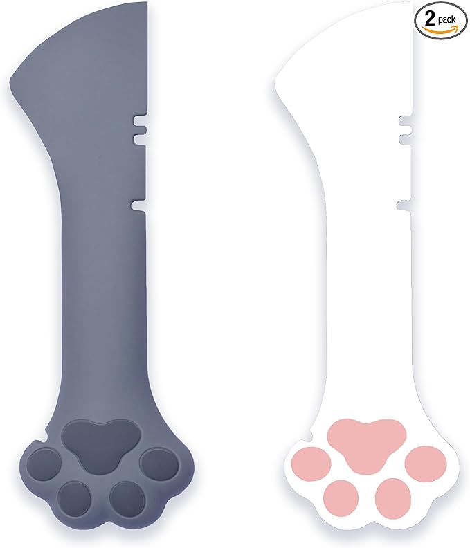 2-pack mini BPA-free cat wet food spoons for canned food