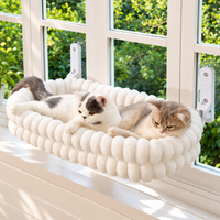 Foldable Cat Window Hammock with Plush Cushion
