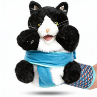cat wrestling glove puppet interactive toy with protective sleeve