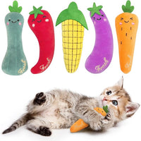 Catnip Cat Toys 5 Pack Plush Vegetable Shape Toys