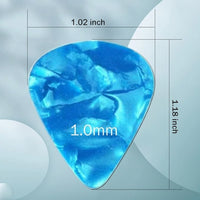 Mixed thickness guitar picks set 0.5mm 0.75mm 1.0mm for smooth strumming and playing