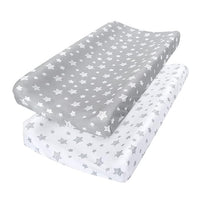 Soft changing pad cover set for babies, waterproof and comfortable, 2 pack.