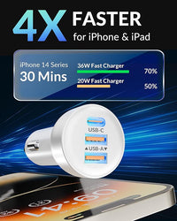 Charging cable set for iPhone and iPad with USB CarPlay