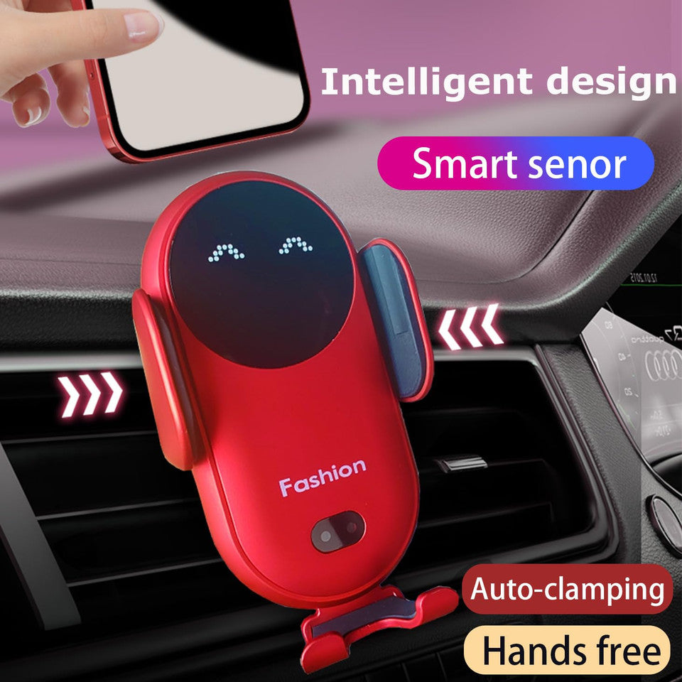 Wireless charging phone holder in car use