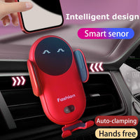 Wireless charging phone holder in car use