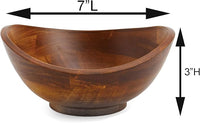 Cherry finish wooden bowls for serving salad