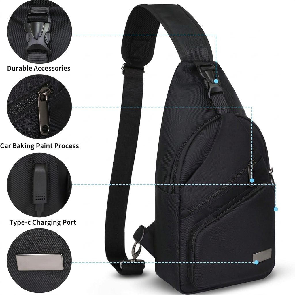 Chest daypack for hiking and outdoor activities