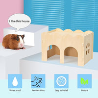 Chew Proof Wooden Pet Hideout for Small Animals