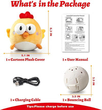 Chick shaped interactive dog toy ball