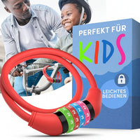 Keyless cable lock for children’s bikes providing anti-theft protection