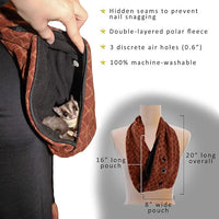Chinchilla Bonding Pouch Carrier Scarf for Hands-Free Pet Carrying
