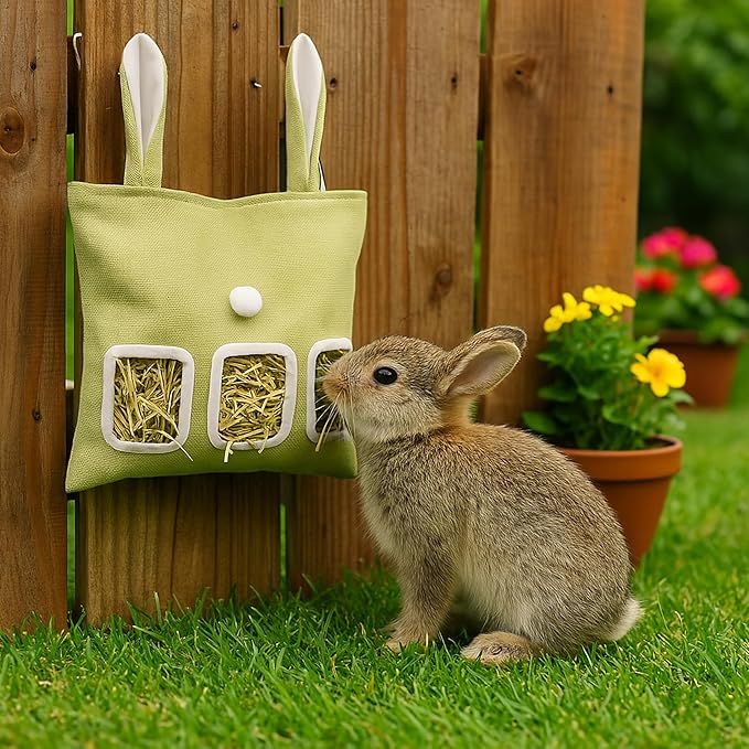 Chinchilla Hay Feeder Bag, Hanging Design for Pet Cage Organization