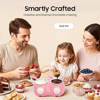 Chocolate melting set with dessert molds and serving accessories
