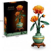 Chrysanthemum artificial flower building set for dinner table and home decor