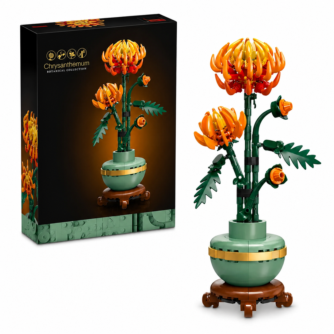 Chrysanthemum artificial flower building set for dinner table and home decor