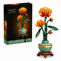 Chrysanthemum artificial flower building set for dinner table and home decor