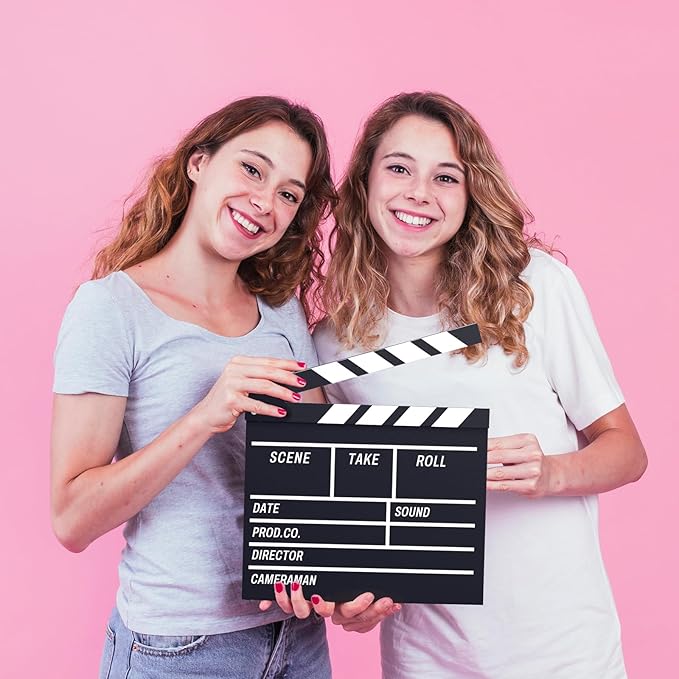 Erasable writing surface on film clapboard for scene details