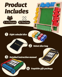 Classic math dice game Shut The Box for kids and adults