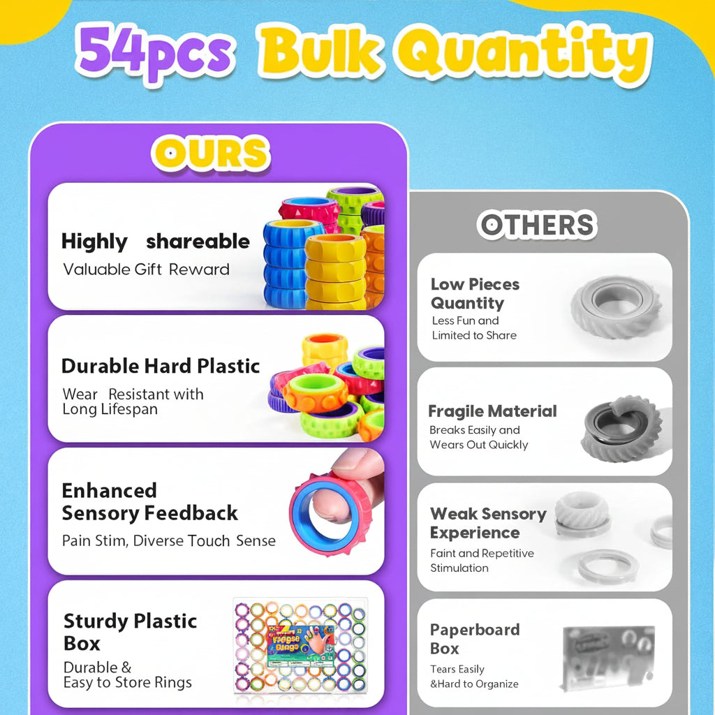 Classroom prize fidget rings for kids