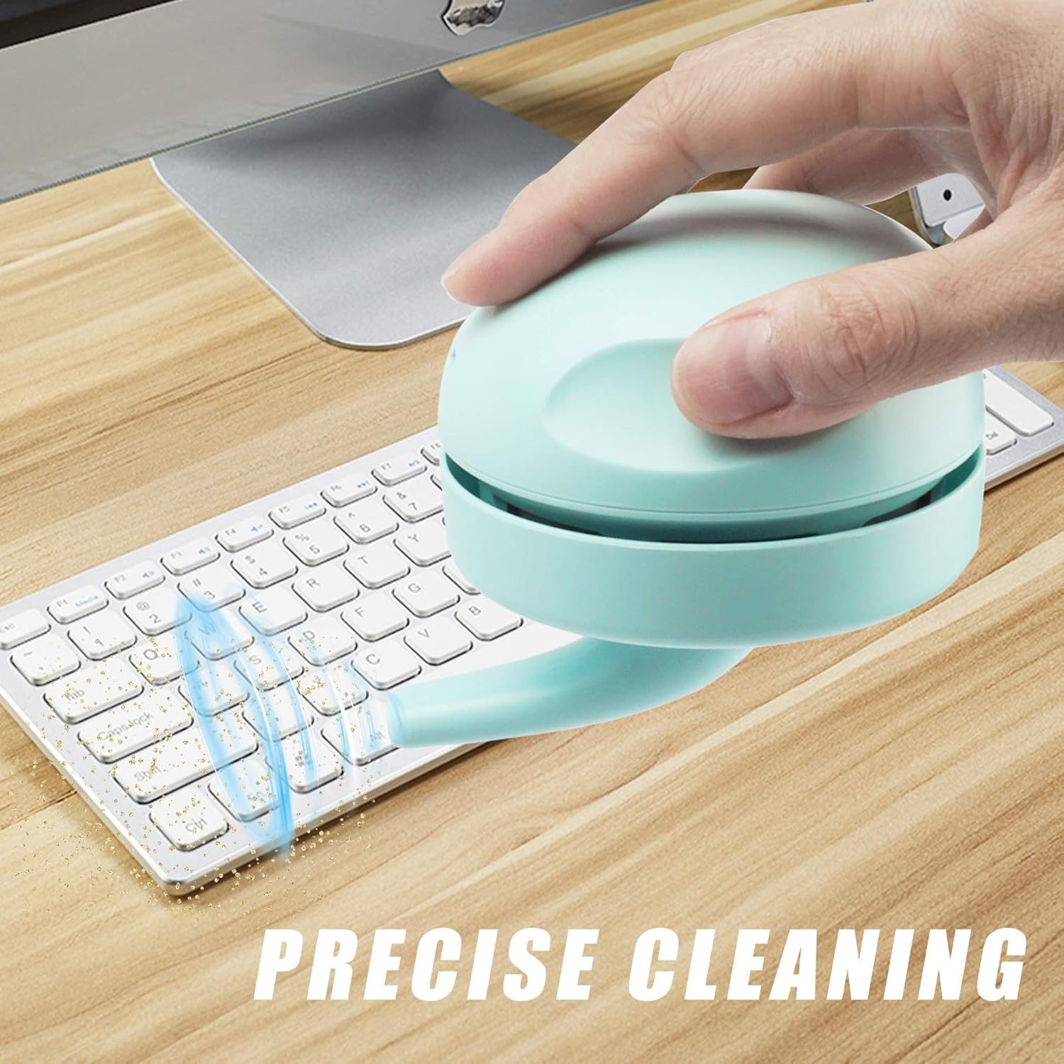 acuum Nozzle and Cleaning Brush for Detailed Desk and Keyboard Cleaning, USB Charging.