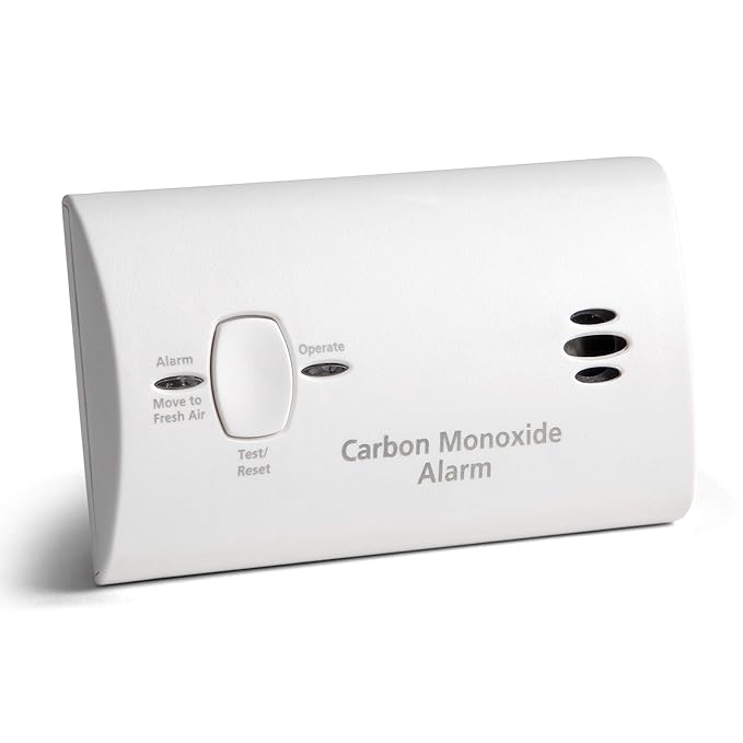 Front view of Carbon Monoxide Safety Sensor with visible alert light