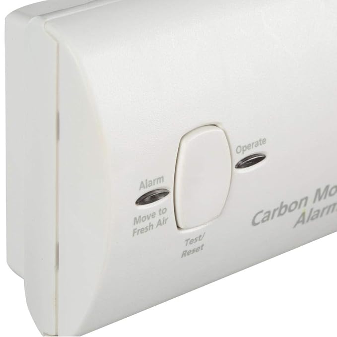 Side profile showing compact design of home air monitor