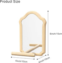 cockatiel lovebird bird mirror cage accessory with perch