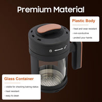 Coffee bean roasting machine with adjustable temperature and timer