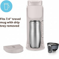 Strong brew control button on a compact pod coffee maker