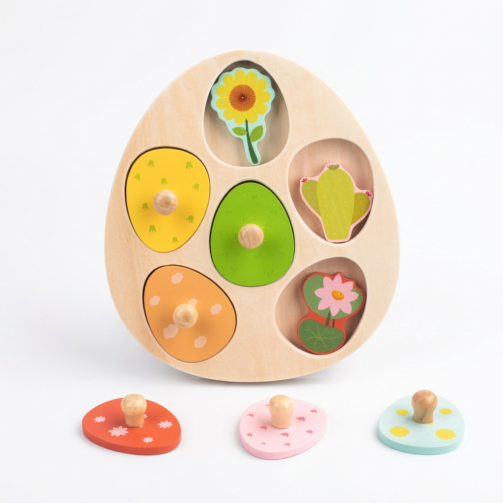 Cognitive learning puzzle set for toddlers aged 1-3 years, enhancing creativity and problem-solving