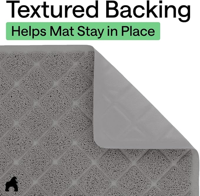 Coil mesh mat for cat litter box setup
