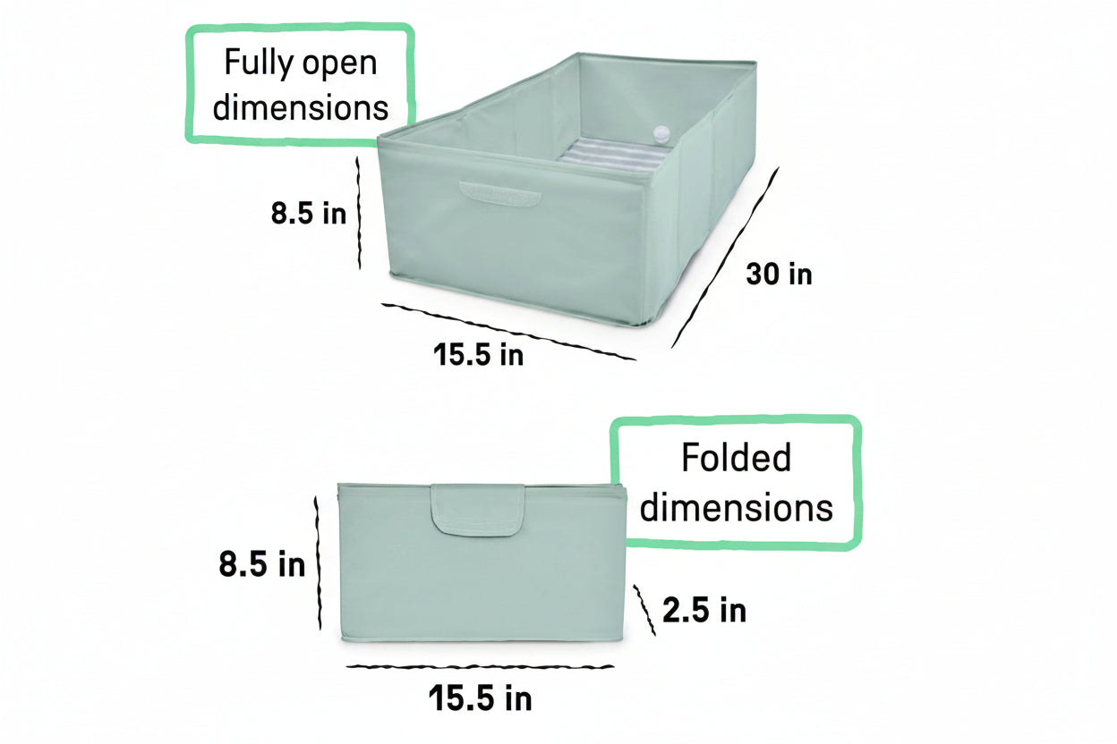 Folded collapsible baby bathtub for easy storage