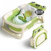 Collapsible baby bathtub with soft cushion support for infants
