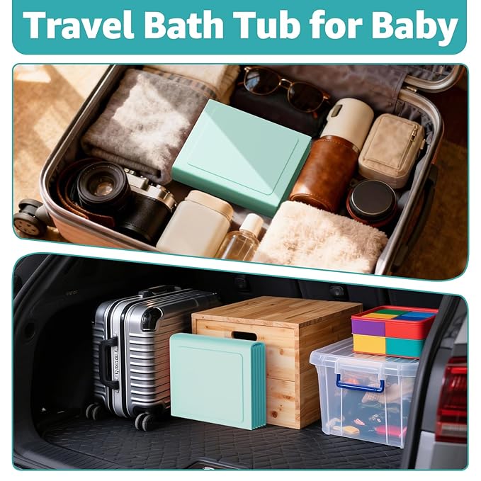 Portable Collapsible Baby Bathtub for Outdoor Travel and Camping