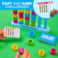 Challenge cards included in Color Stack Challenge game