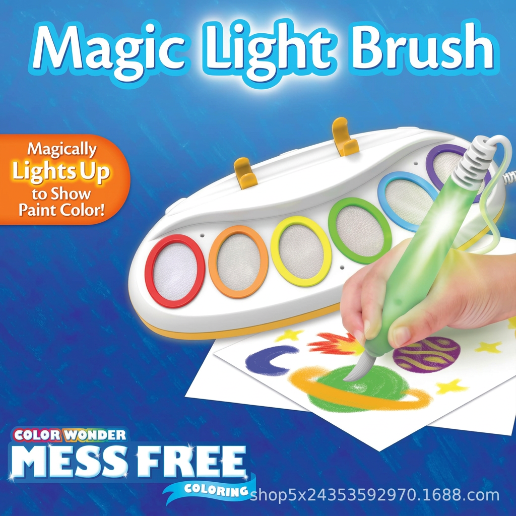 Color Wonder Magic Light Brush mess-free painting station for kids