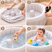 Colorful animal baby bath toys for supervised water play during bath time