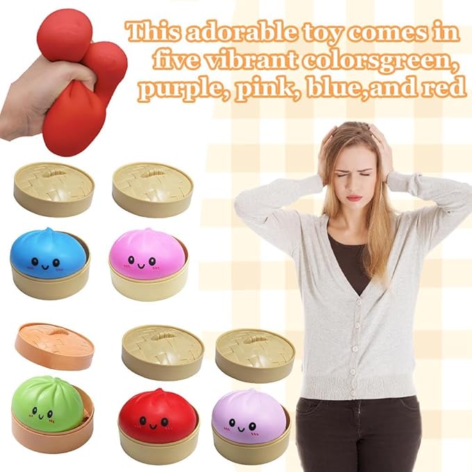 Colorful dumpling fidget toys for kids and adults desk use