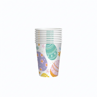 Colorful eggs pattern disposable dinnerware set for Easter parties and spring celebrations