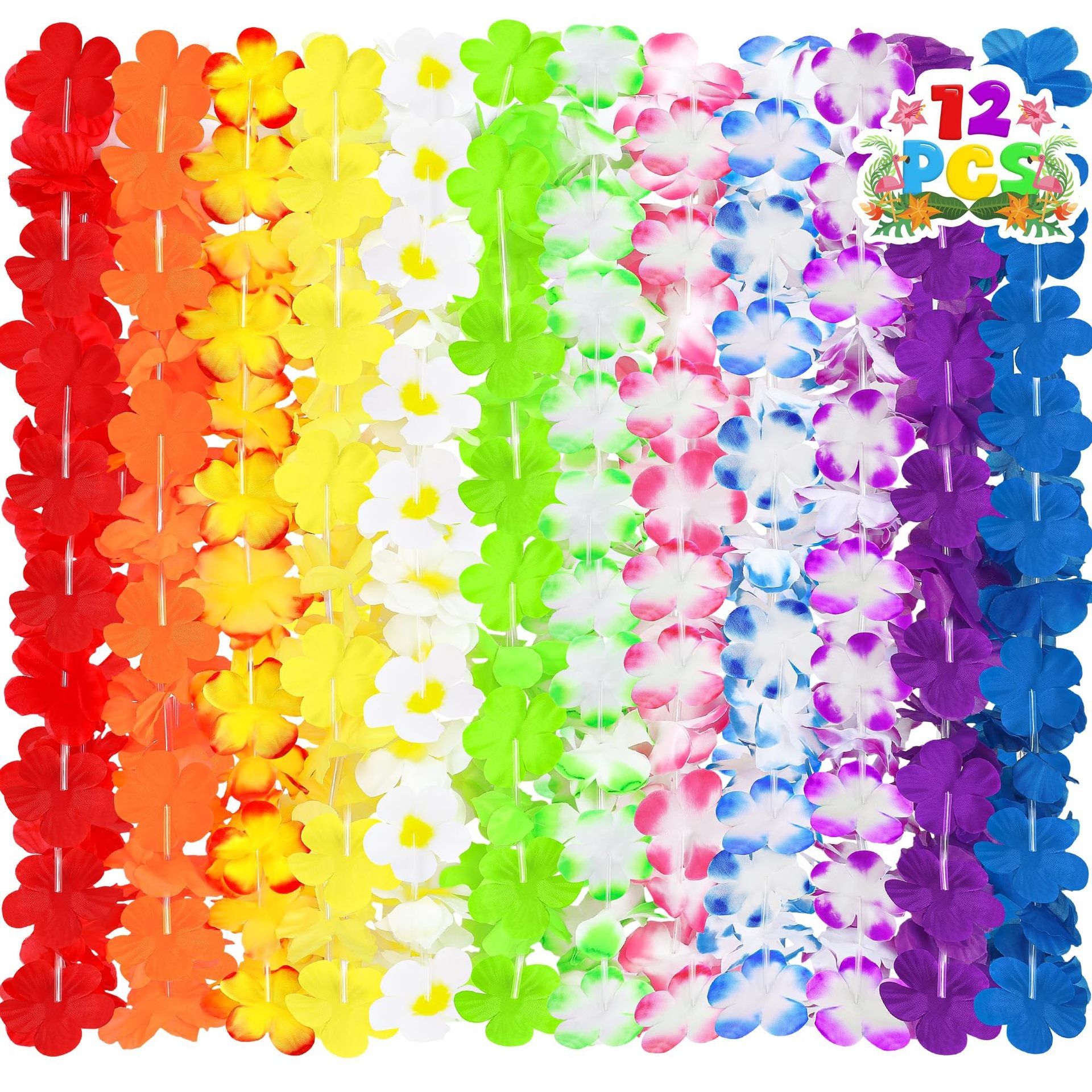 Colorful Flower Necklace Party Decoration Set