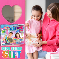 Colorful slime cups collection with multiple slime varieties for children